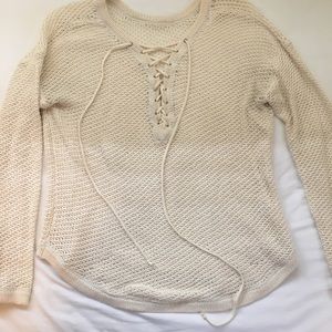 Urban Outfitters Reversible Lace Up Sweater
